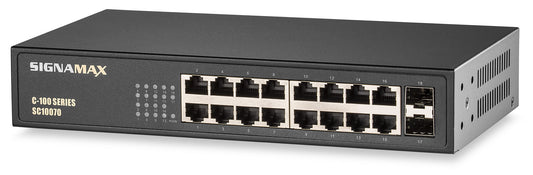 Signamax Connectivity SC10070 16 Port Gigabit Switch with 2 SFPP
