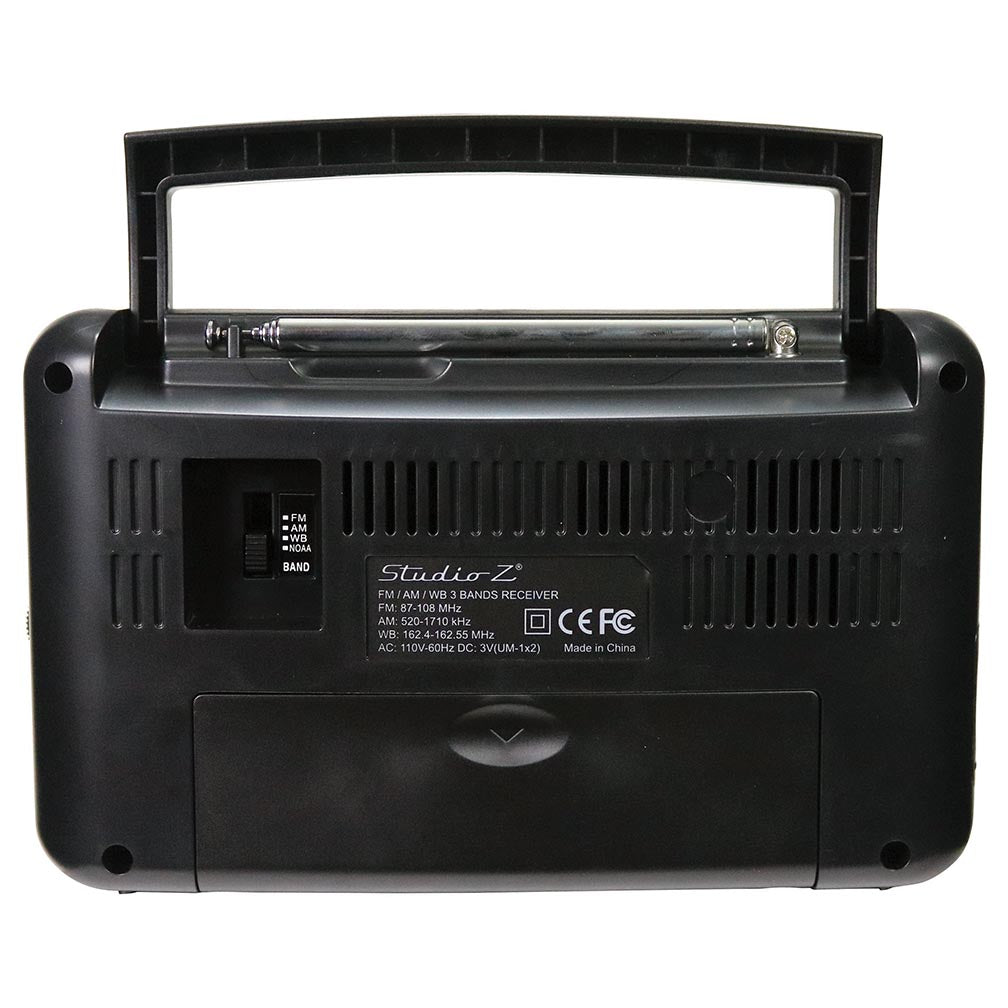 Studio PRT742WB Z AM/FM/Weatherband 3 Band World Radio Receiver