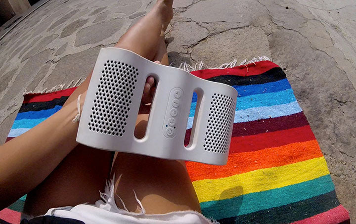 Nyne Aqua AQUAWHITE IPX7 Waterproof Floating Bluetooth Speaker White/Blue