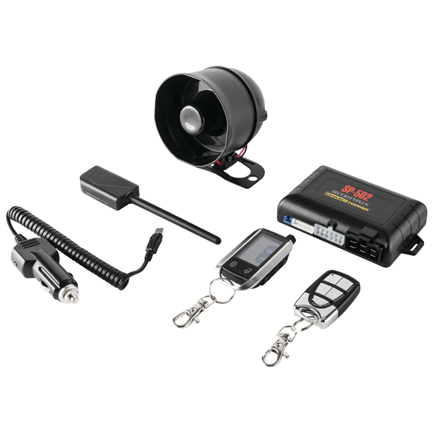 Crimestopper SP-502 Universal Deluxe 2-Way LCD Security & Remote-Start Combo