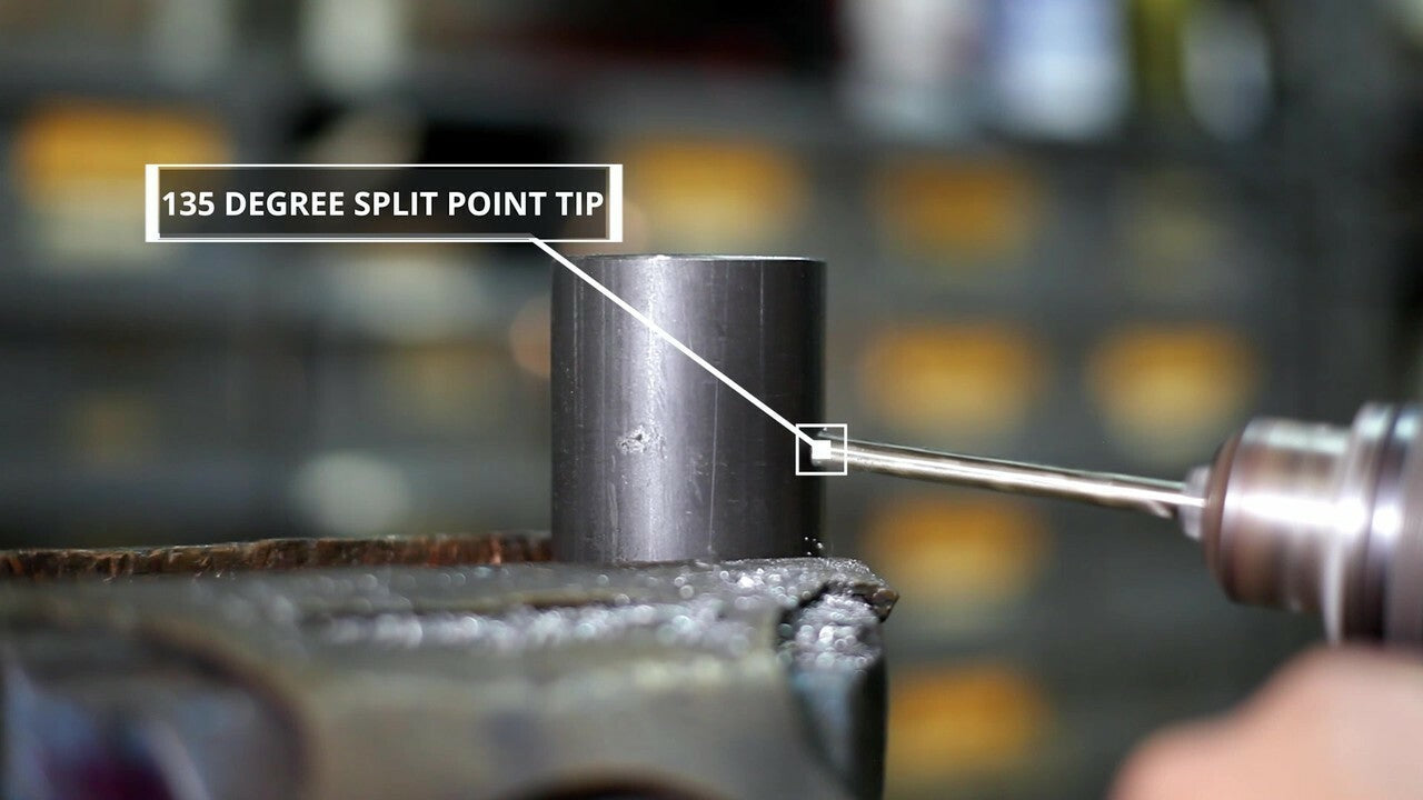 DRILL AMERICA DWDCO58 5/8 Reduced Shank Cobalt Drill Bit, 1/2 Shank