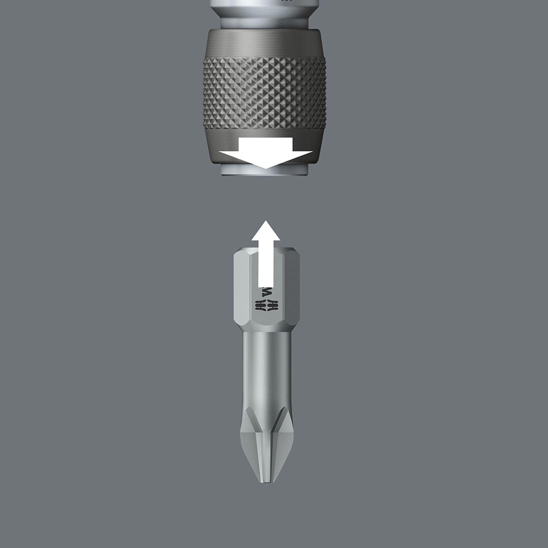 Wera 05042755001 3/8" Drive Hexagon Bit Adapter with Quick-Release Chuck