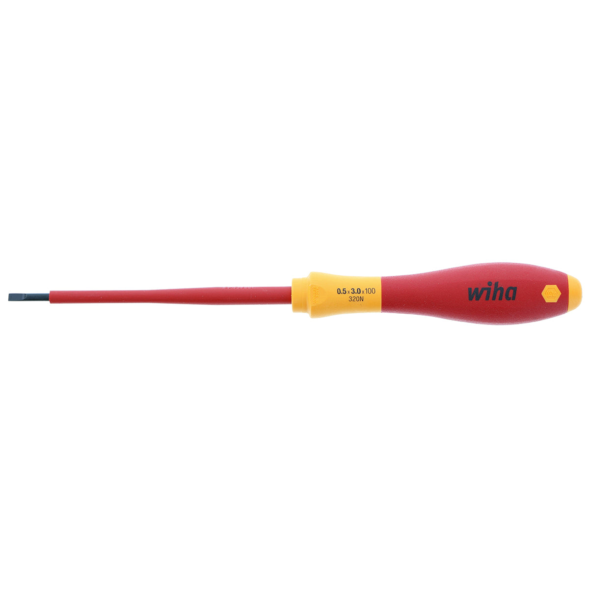Wiha 32012 Insulated Slotted Screwdriver – 3.0mm x 100mm