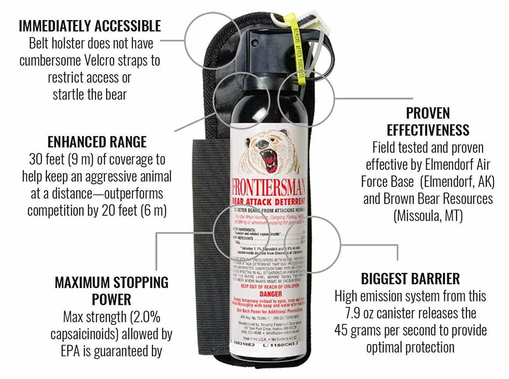 Frontiersman FBAD0303 Bear Spray Combo Pack - Pack of 2 7.9 oz Canisters