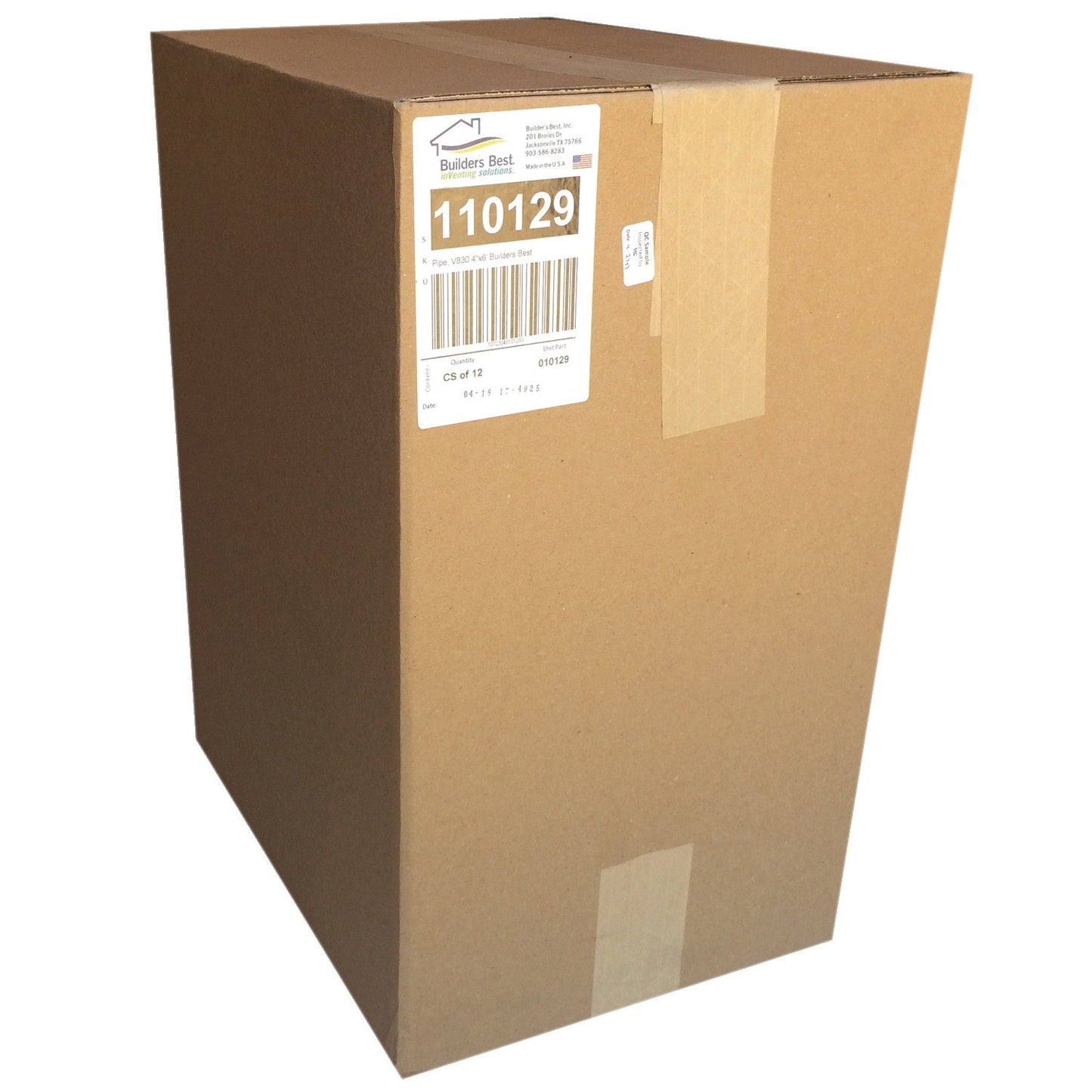 Builder's Best 110129 4" x 6ft V830 Semi-Rigid Pipe