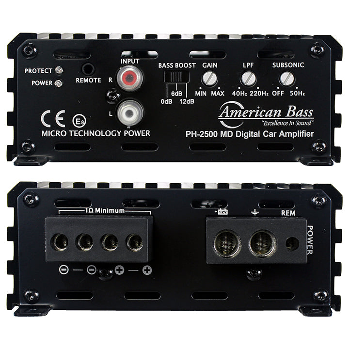 American Bass 2500W Max Class D Amplifier Phantom Micro-Technology