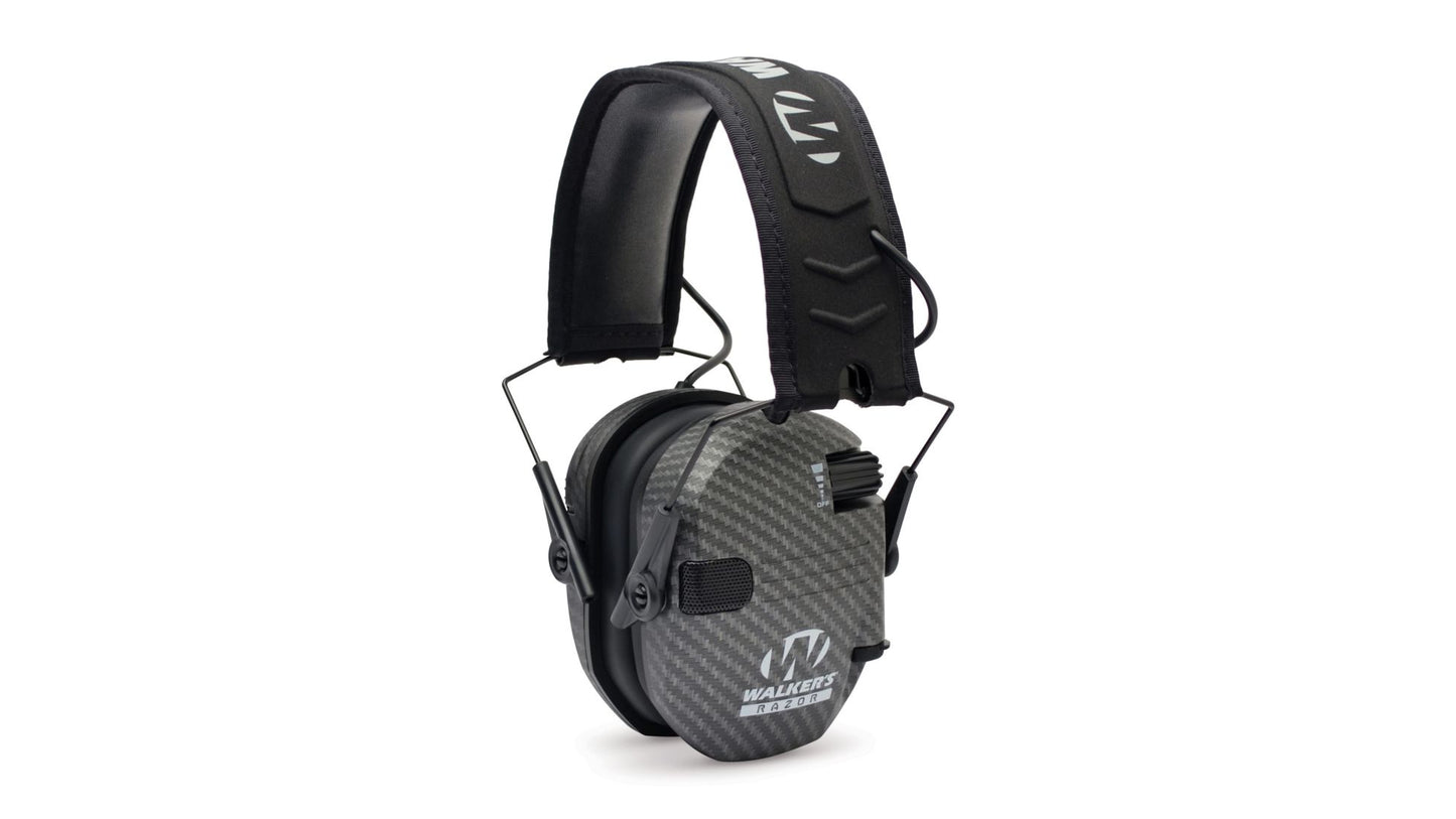 Walker's Game Ear RSEM-CARB Razor Slim Electronic Muff-carbon