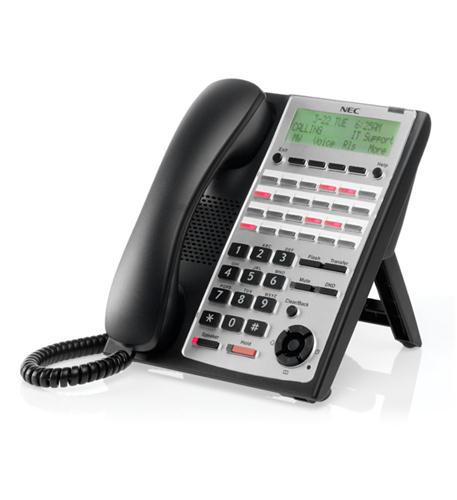 NEC 1100063 24-Button Full-Duplex Telephone - Black