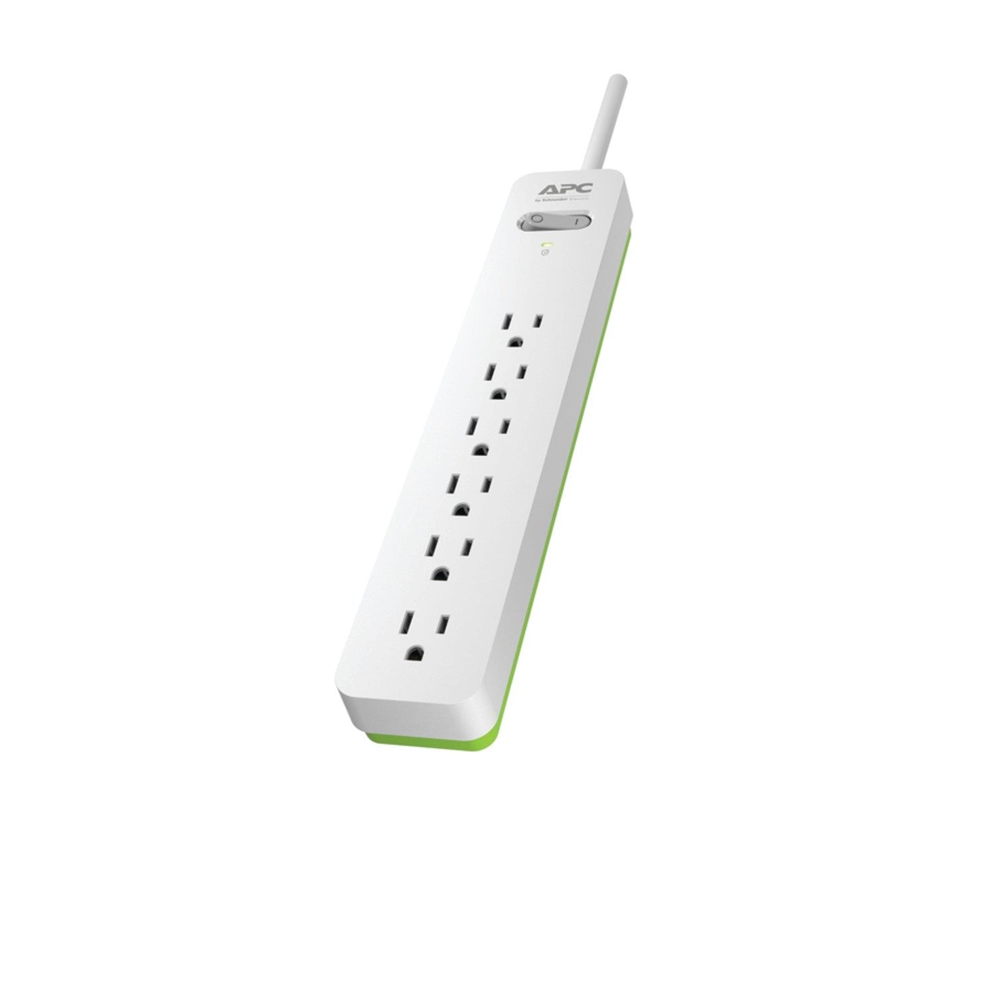 APC PE66W 6-Outlet SurgeArrest® Surge Protector, 6ft Cord (White)