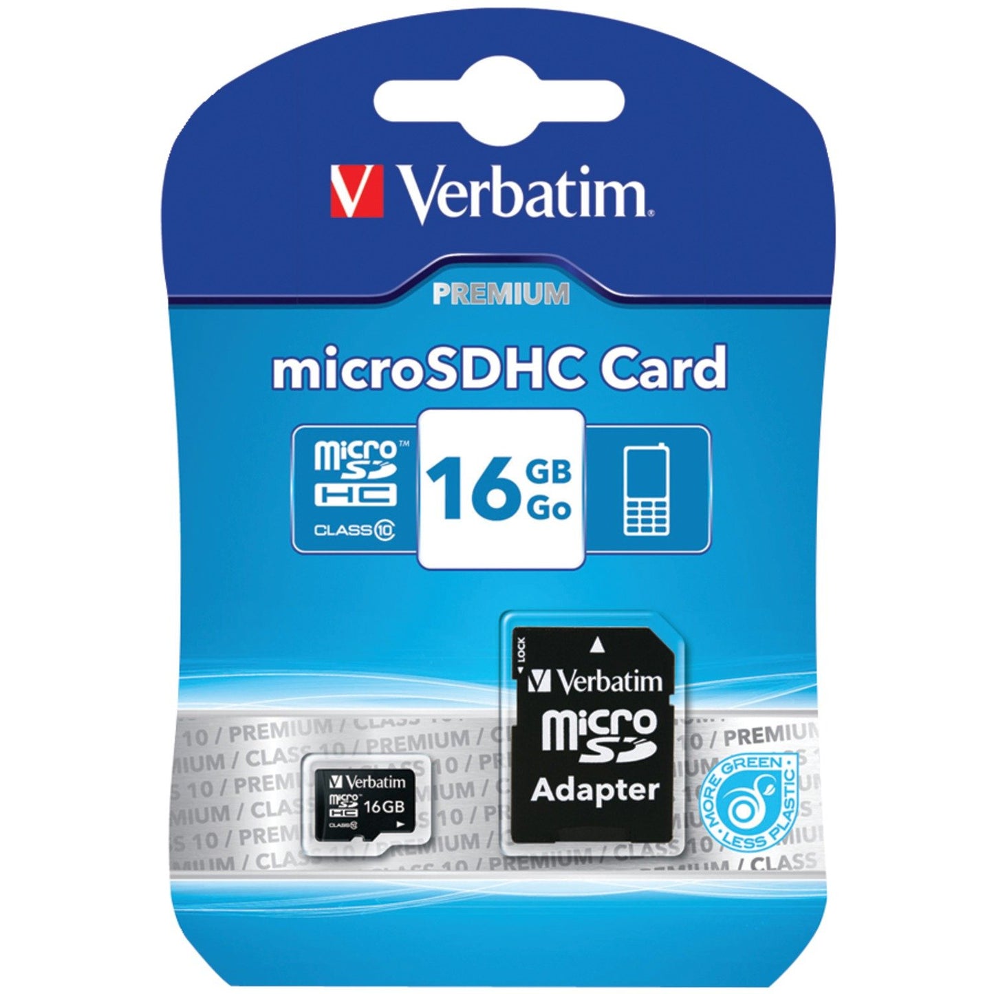 VERBATIM 44082 16Gb Micro-SDHC C10/Adapter