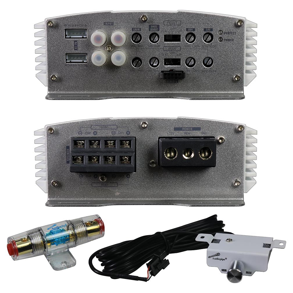 Audiopipe APMRE4150D Mini Design 4 Channel MOSFET Marine Amplifier 2500 W Max