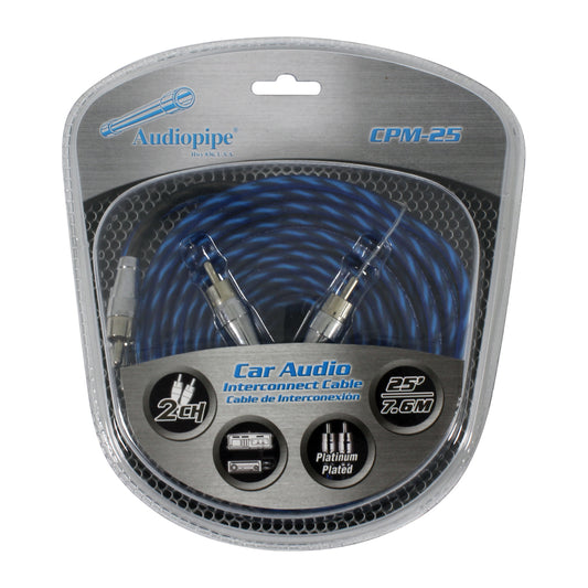 Audiopipe CPM25 25 foot Platinum Plated Interconnect Cable