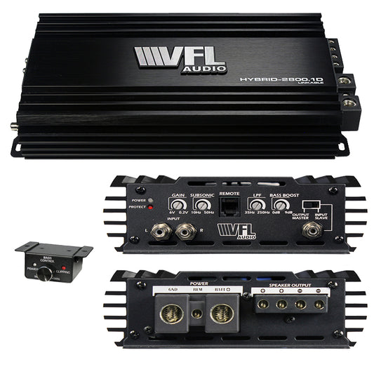 VFL Audio VFLHYBRID28001D Linkable D Class 2800 watt Hybrid Mono Amplifier