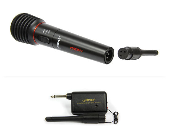 Pyle PDWM94 Wired/Wireless Microphone, Includes Mic & Wireless Adapter Receiver