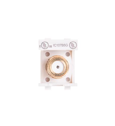 Icc IC107B5GWH Module, F-type, Gold Plated, White