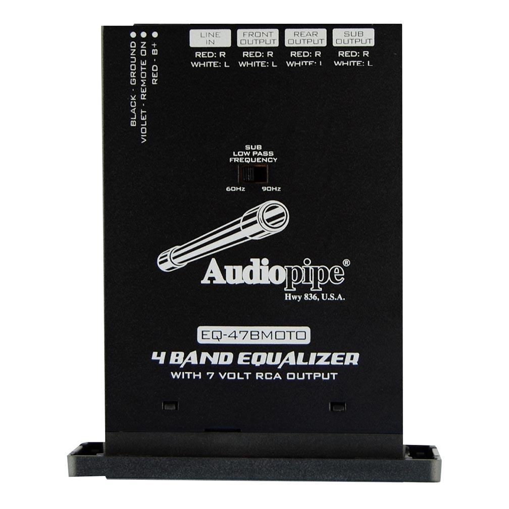 Audiopipe EQ47BMOTO 4 Band 7V Graphic Equalizer