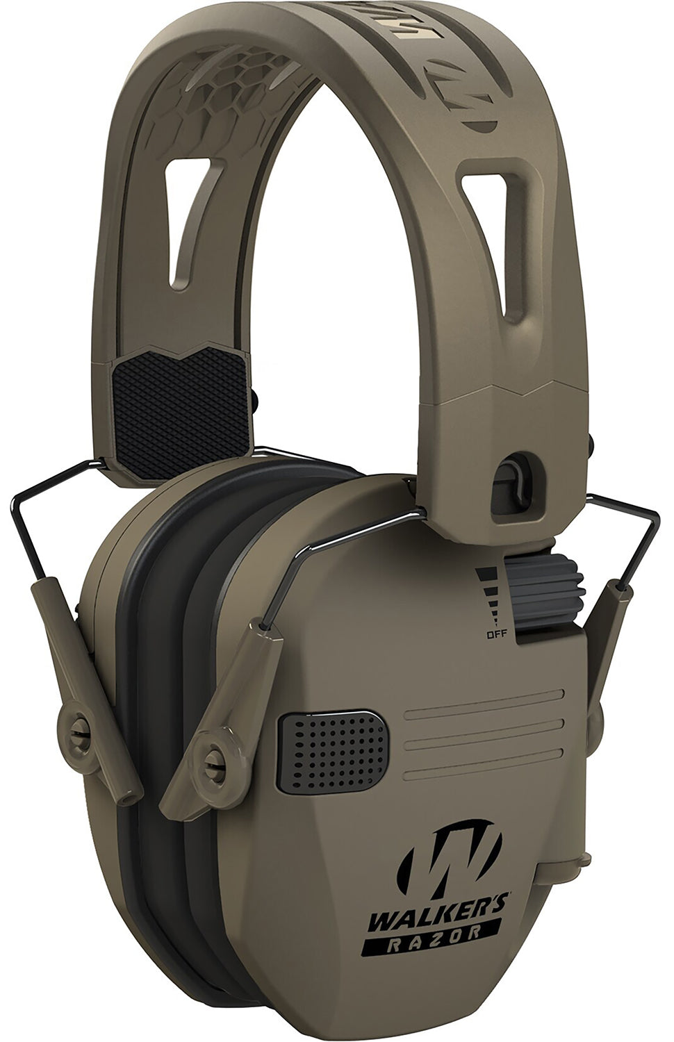 Walker's Game Ear RSEMRH-MFDE Mega FDE Razor with FDE Rubber Headband