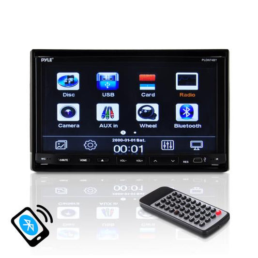 Pyle PLDN74BT 7-Inch Double DIN TFT Motorized Slide-Down Panel Touch Screen