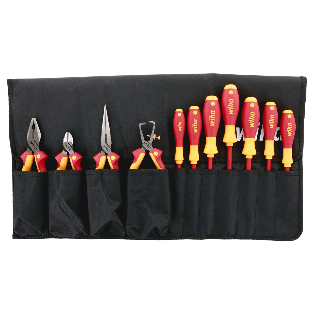 Wiha 32986 Insulated Industrial Pliers and Screwdriver Set - 11 Piece Set