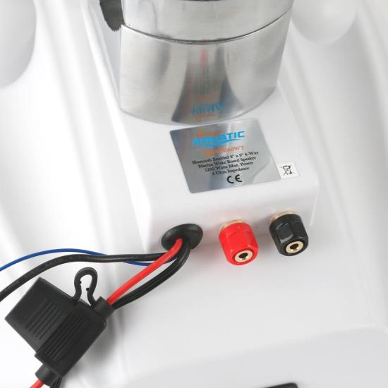 Lanzar AQAWBS69WT 6'' x 9'' Bluetooth Marine Wakeboard Speaker 1200 Watt White