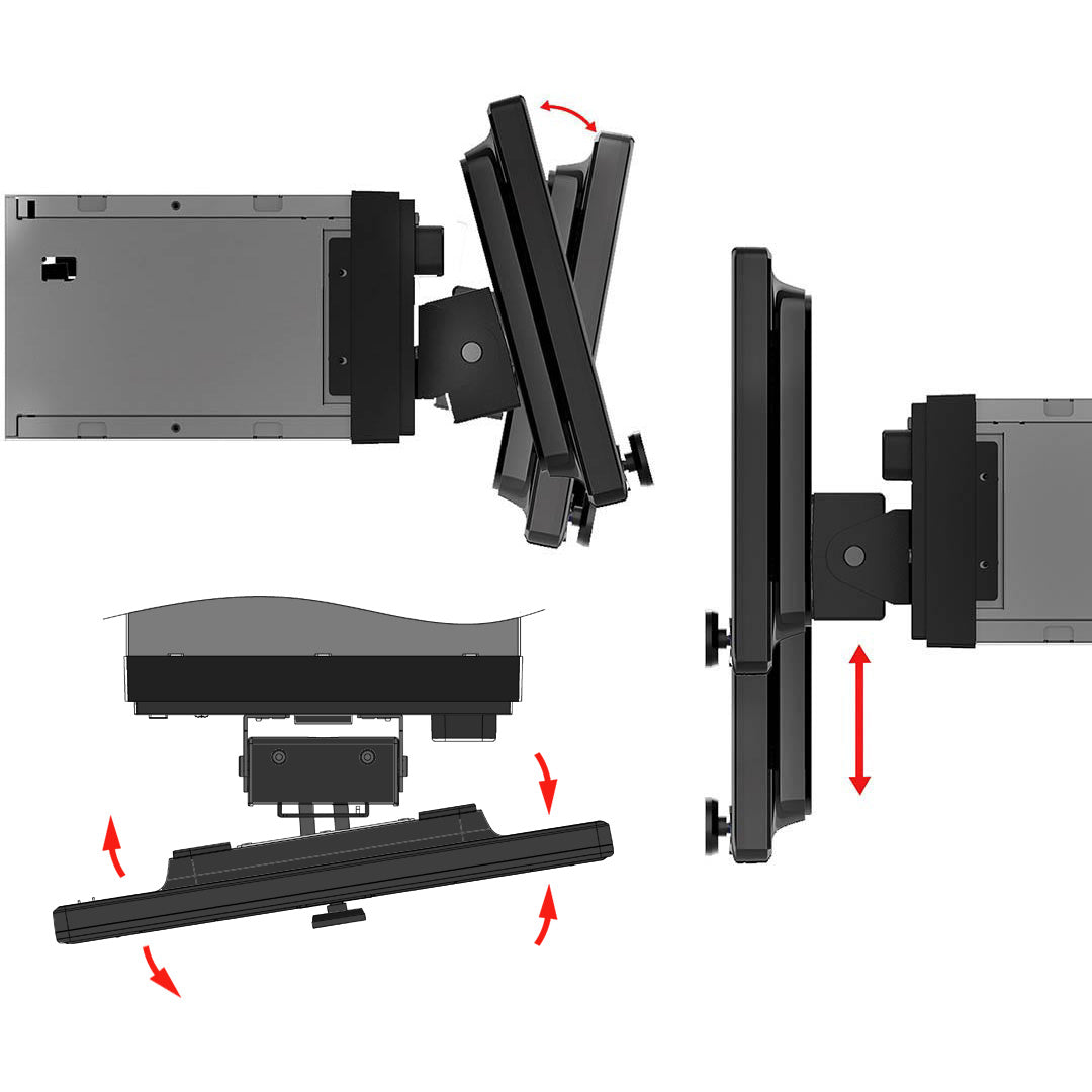Power Acoustik CPAA70D10F 10.6" Floating Double DIN DVD Receiver BT & Remote