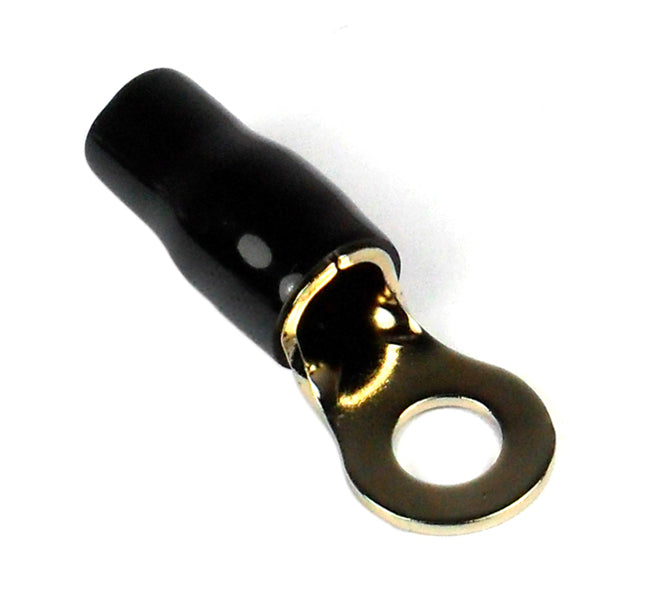 XSCORPION RT4B Ring Terminal 4ga. Gold Finish Black (10 pack)