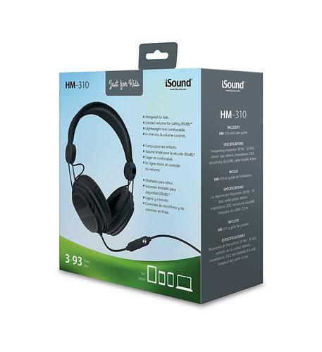 iSound DGHP-5536 Hm-310 Kid Friendly Headphones Black