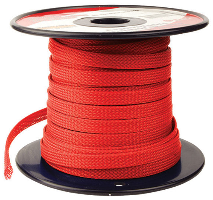 PIPEMANS ISBR10M100RD 3/8 Expandable Braided Sleeve Red (100 feet)