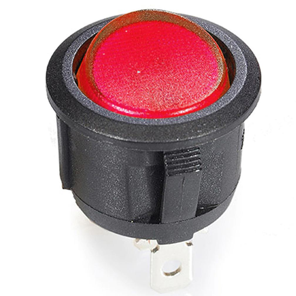 NIPPON EC1215 Rocker Switch with Red LED (10 pack)
