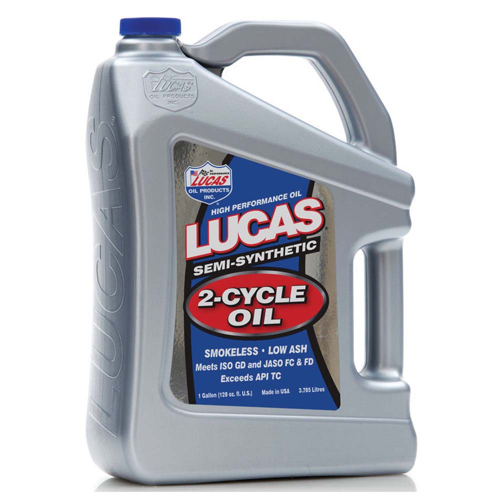 (4 Pack) Lucas Oil 10115LUCAS4PK Semi-Synthetic 2-Cycle Oil 1 Gallon