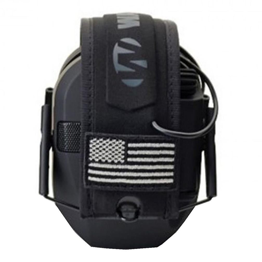 Walker's GWPRSEMPAT Razor Slim Electronic Muff - Black Patriot