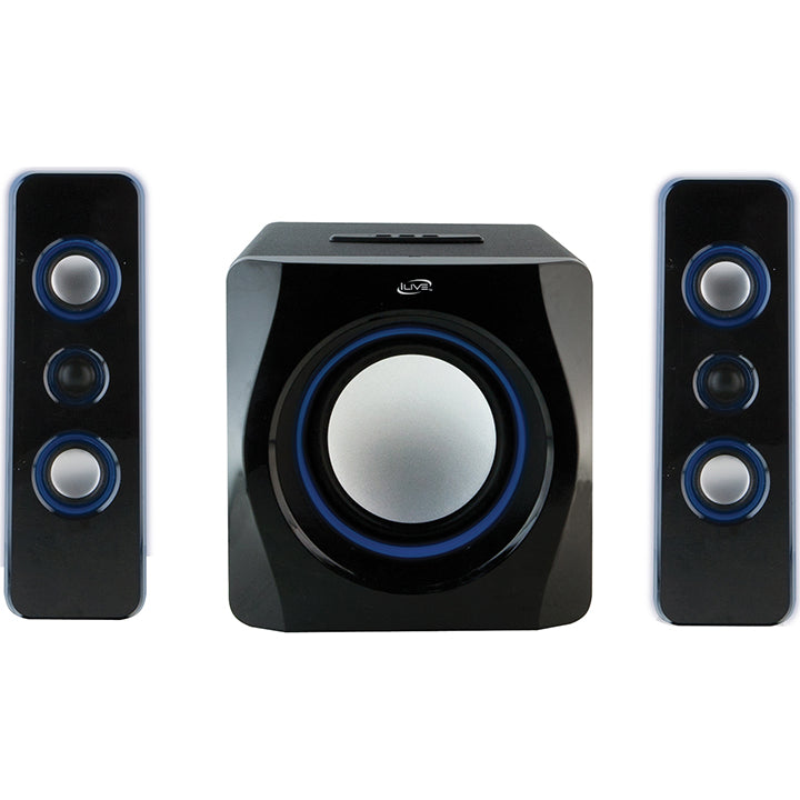 iLive IHB23B Bluetooth 2.1 Ch. Home Music System w/LED Lights
