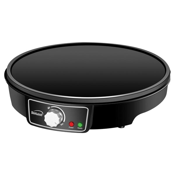 Brentwood TS-602BK 12In 1000W Electric NonStick Crepe Pancake Maker & Griddle