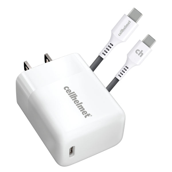 cellhelmet WALL-PD-25W+R-C 25-Watt Single-USB Wall Charger, 3 Feet