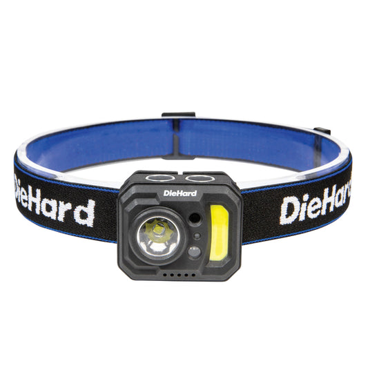 DieHard 41-6642 375-Lumen Water-Resistant Motion-Activated COB LED Headlamp