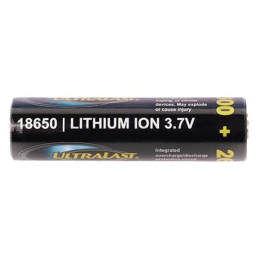 Ultralast UL1865-26-1P 2,600 mAh 18650 Retail Blister-Carded Batteries (Single)