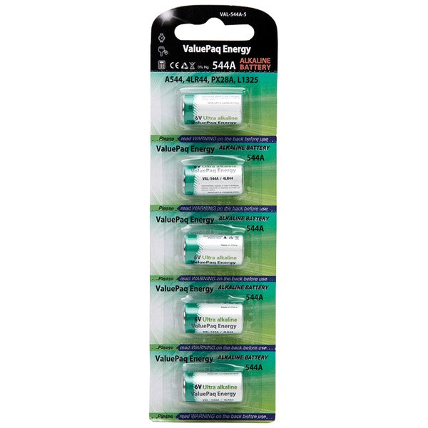 Dantona VAL-544A-5 ValuePaq Energy 544A Alkaline Cell Batteries, 5 pk