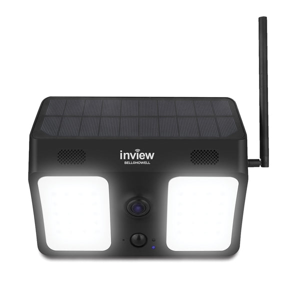 Bell+Howell BHSLC1-BK Inview Smart 1080p Wi-Fi Solar Security Camera Floodlights