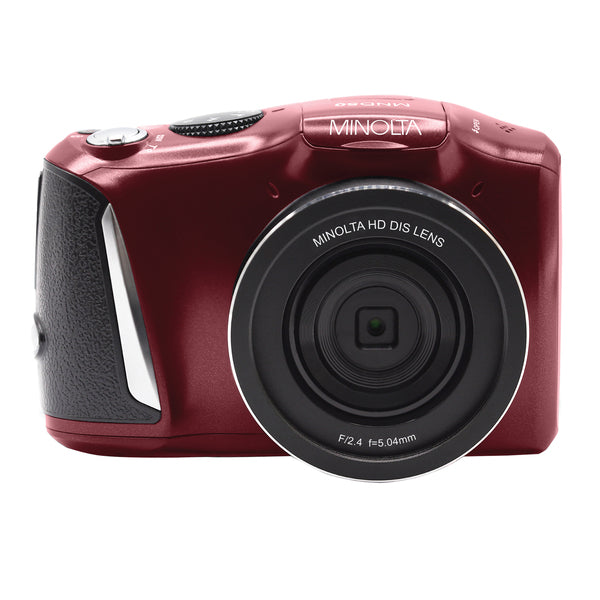 Minolta MND50-R MND50 16x Digital Zoom 48 MP/4K Ultra HD Digital Camera (Red)