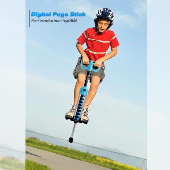 Blue Digital Pogo Stick - Bounce Counting Pogo Stick JPS04BL