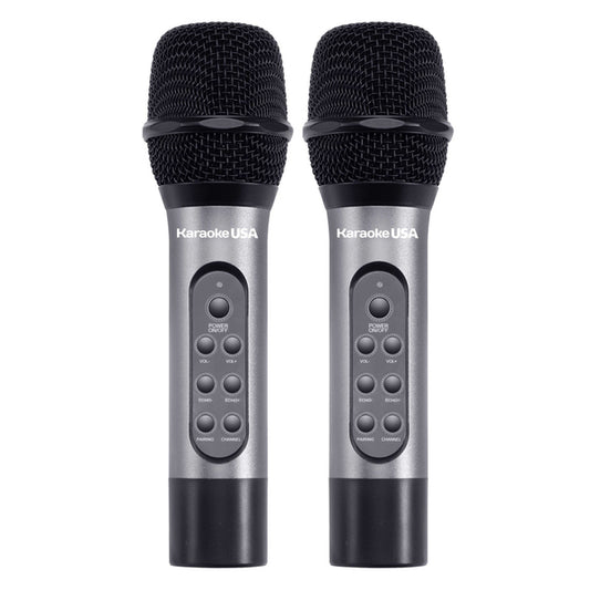Karaoke USA WM906 WM906 Dual Professional 900 MHz UHF Wireless Microphones
