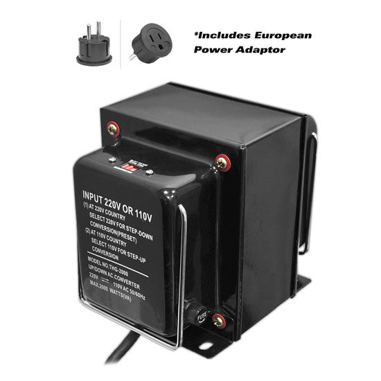 Pyle PVTC2020U Step Up and Down 2000W AC 110/220 Volts Transformer AC