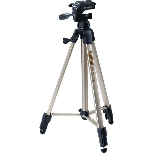 Sunpak 620-060 Tripod 3-Way Pan Head (6601UT, 59in. Extended Height, 8lb Cap.)