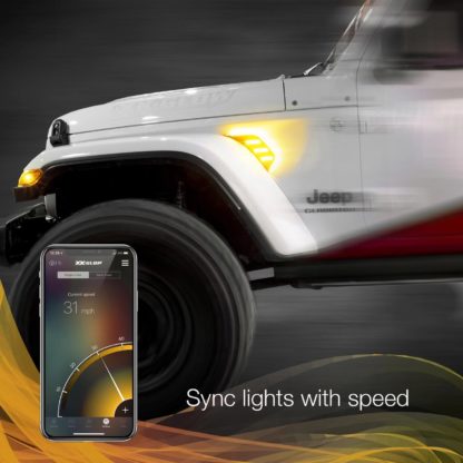 XKGlow XKVENTRGBKIT RGB+Amber Fender/Turn Signal Running Light For JEEP JL,JT,JK