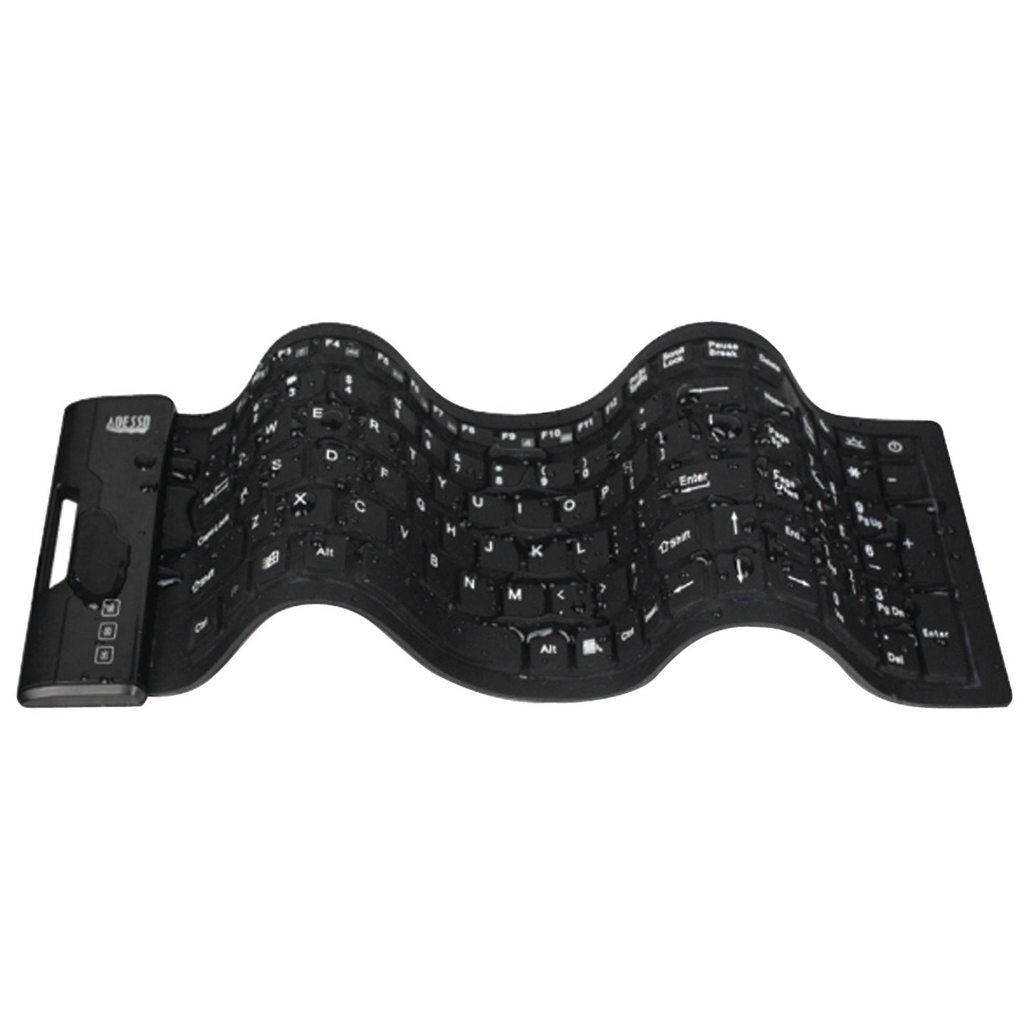 Adesso AKB-222UB SlimTouch 222 Antimicrobial Waterproof Flex Keyboard