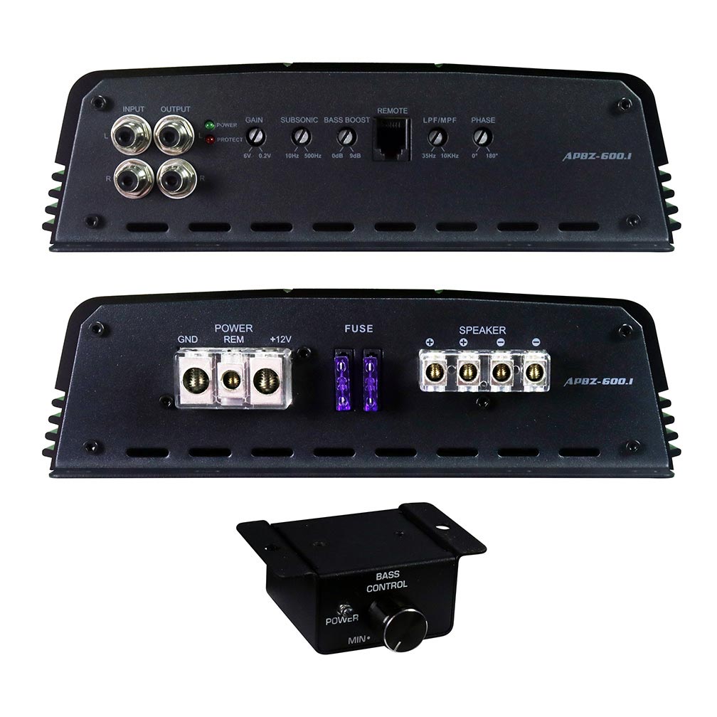 Audiopipe APBZ6001 Low-Mid Class D Amplifier 600 Watts 1 ohm