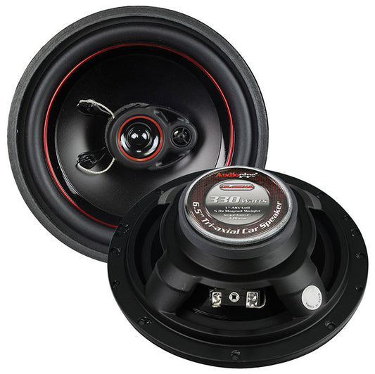 Audiopipe CSL1623AR 6.5" 330 Watt Redline 3 Way Speakers slim style (pair)