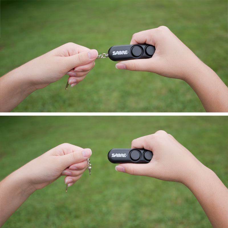 Sabre PA01 Personal Alarm with Key Ring - Black