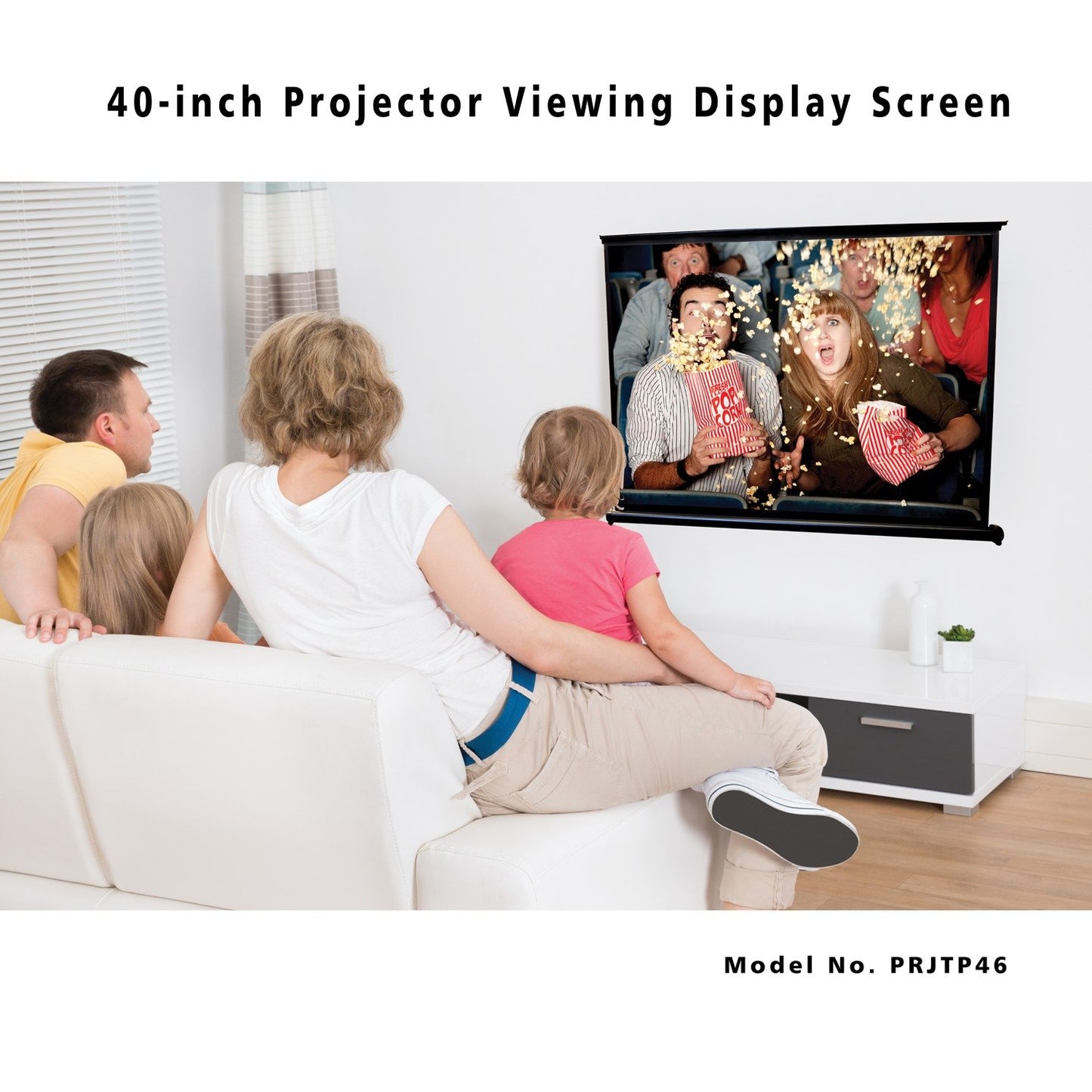 Pyle PRJTP46 Retractable Pull-out-Style Manual Projector Screen (40")