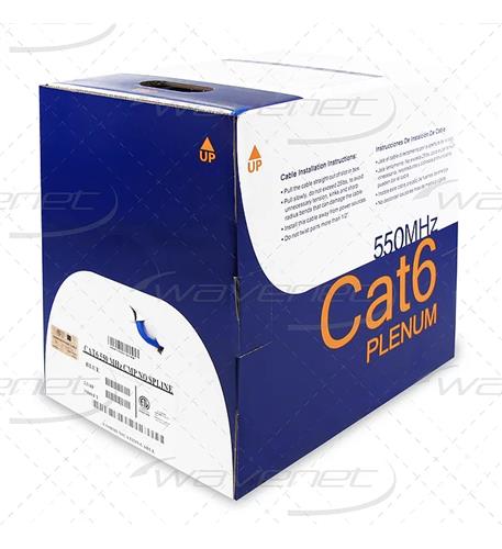 Wavenet CAT6V-PLEN-BK Cat6 Utp Plenum No Spline Black